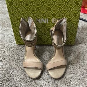 Gianni Bini Beige Strappy Heels